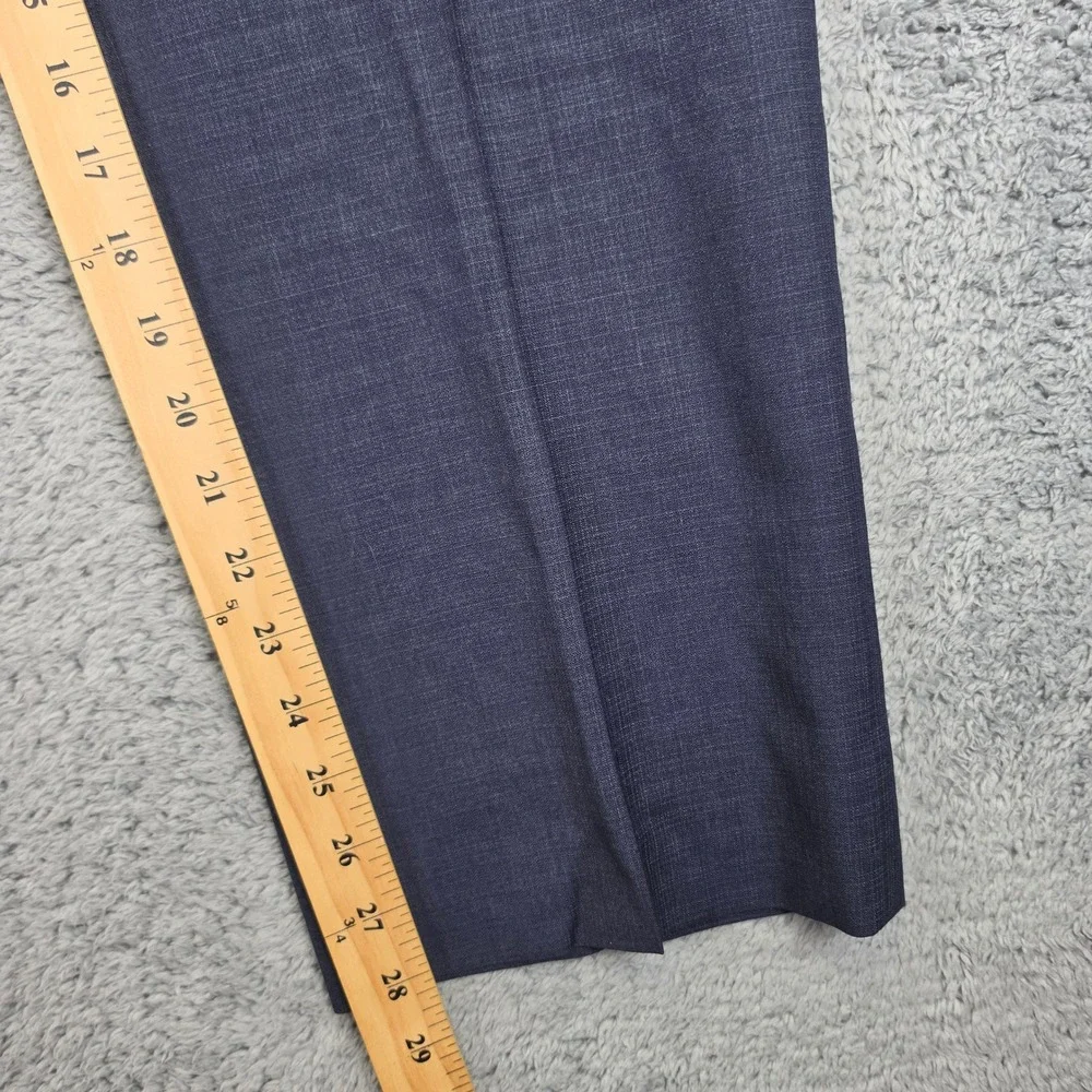Santorelli Romeo Dress Pants Mens 34 Blue Grey Virgin Wool Made in Italy Romeo